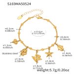 color: S169-Gold DIY Multi-charm Anklet 16+5cm