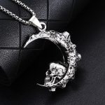 color: Moon Skull + Stainless Steel Chain