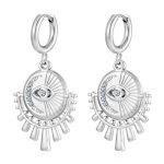 color: Steel Color Sky Eye With Stones Ear Cuff MS-678