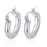 color: 1 Round Steel Color Earrings