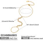 color: E034-White Zircon Bracelet -17+5cm