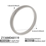 color: Z136-Steel Color Bangle -Width 10MM