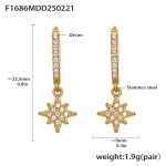 color: F1686-Gold Earrings