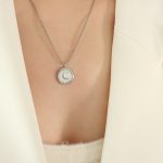 color: P752-Steel Color Necklace -40+5cm