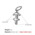 color: PJ431S11 Sagittarius Steel Color Solid Pendant