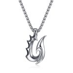color: Flame + Stainless Steel Chain