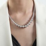 color: P1778-Steel Color Necklace -47+5cm