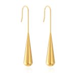 color: MS-046 Large Drop Hook Earrings Gold MS-046