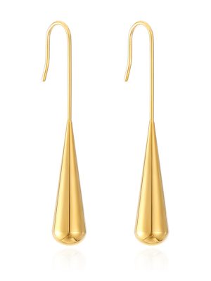 French Simplicity Stainless Steel Water Drop Earrings Advanced Artistic Women's Irregular Ear Rings