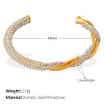 color: SZ333WEG White Rhinestone Bangle
