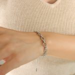 color: E221-Steel Color Bracelet 16+5cm