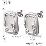 color: F079-Steel Color Earrings