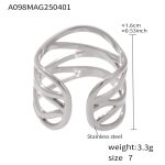 color: A098-Steel Color Ring / size: US 7