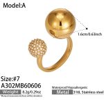 color: A302-5A Zircon Open Ring -A