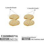 color: F260-Letter Z Gold Earrings
