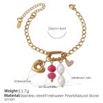 color: SL304CRG Multi-charm Gold Bracelet