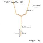 color: TXP175-Gold Set with Zircon Necklace