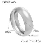 color: Z478-Steel Color Polished Bangle Width 30mm