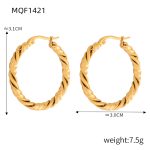 color: F1421-Gold Earrings