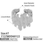 color: Y137-Steel Color Ring / size: US 7