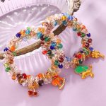 Vigorous Sweet Dopamine Color Crystal DIY Diverse Pendant Hair Ring Bracelet Dual-Use Ornament