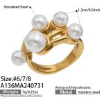 color: A136-Gold Ring -Size 8
