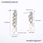 color: F344-Steel Color Earrings