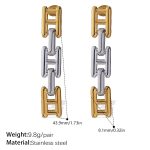 color: EH1173SG Two-tone Gold Earrings