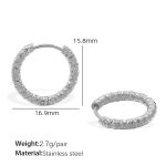 color: EH879S Steel Color Earrings