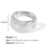 color: JZ112 US Size 8# Silver Ring
