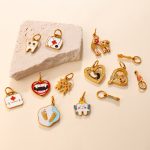 Medical Theme Oil Drop Pendant First-Aid Kit Teeth Shape Rhinestone-Encrusted Jewelry Accessories