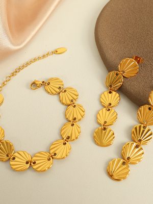 Earring Bracelet Set Advanced Shell Stud Earrings Exquisite Design