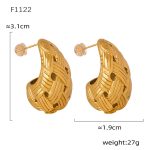 color: F1122-Gold Earrings