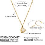 color: P093-Gold Necklace 45.5+5cm