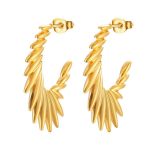 color: Angel Wings Earrings Gold MS-330