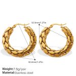 color: EH1273G Gold Hoop Earrings