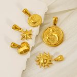 Stainless Steel Accessories Eight Mang Star Moon Sun Necklace Bracelet Pendant DIY Ornament