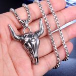 New Punk Cow Skull Skull Pendant Men's Hip Hop Necklace Ornament