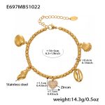 color: E697-Gold Bracelet 16+5cm