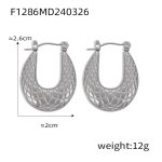 color: F1286-Steel Color Earrings