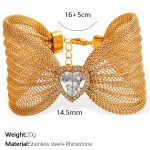 color: SL64 White Zircon Gold Bracelet