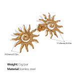 color: EH883G Gold Stud Earrings