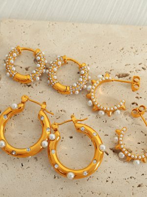 Fashionable New Ins Elegant High-End Earrings C- Shaped Ear Ring Simple Design