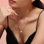 Natural Stone Beaded Freshwater Pearl Pendant Clavicle Necklace Fresh Light Luxury Necklace Women