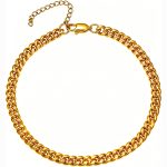 color: 6mm Wide Box Buckle Gold / size: 18+5cm Bracelet