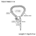 color: TXE477-Steel Color Bracelet 15+5cm