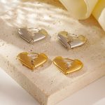Personalized Design All-Match Heartbreaking Heart-Shaped Glossy Earrings Temperament New Accessories Cold