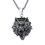 color: Wolf Head + Stainless Steel Chain
