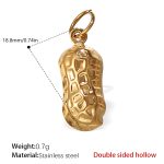 color: PJ232G Double-sided Hollow Gold Pendant