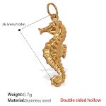 color: PJ229G Double-sided Hollow Gold Pendant